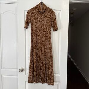 Rosetta Getty Leopard Print Midi Dress
